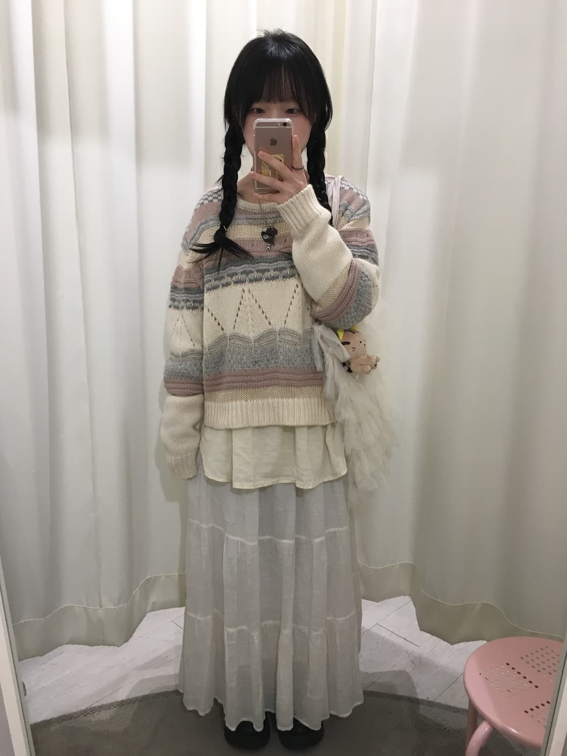 Dusty Rose Nordic Sweater 상품이미지2