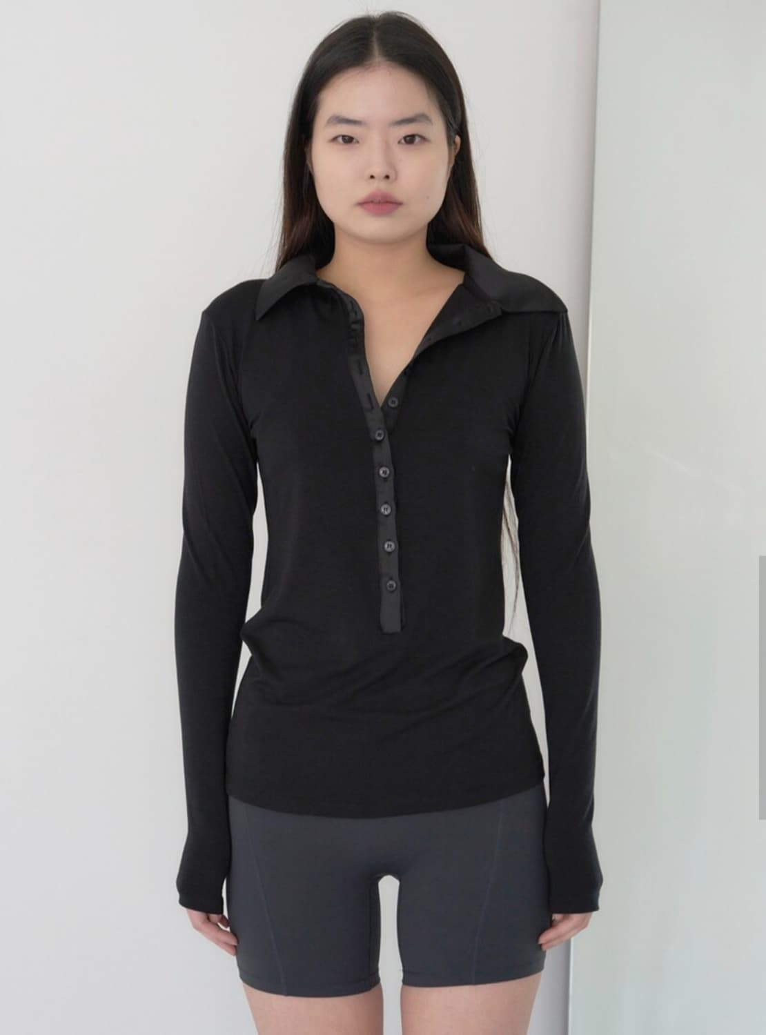 폴로 카라 져지 셔츠 (블랙) 상품이미지1