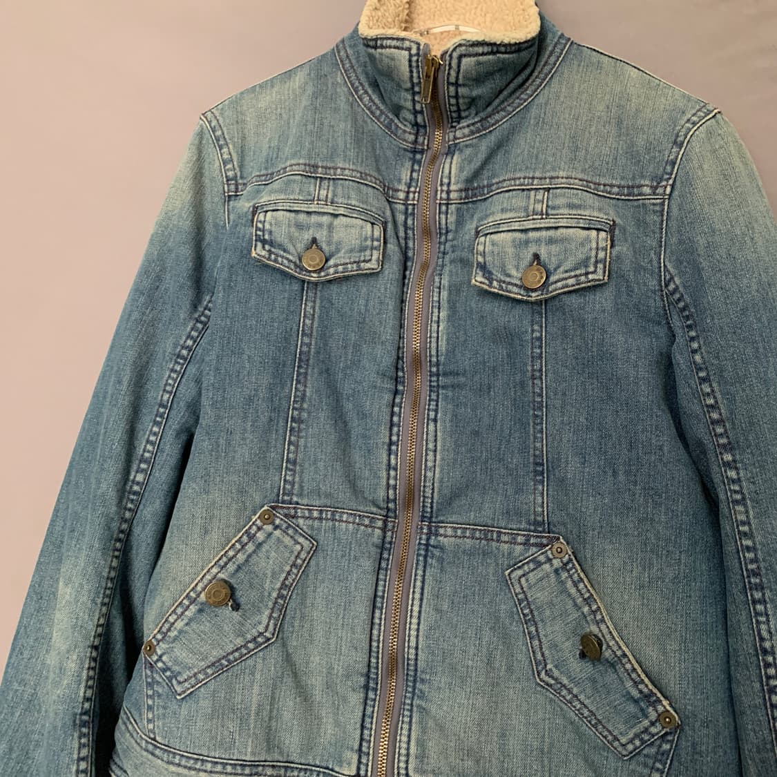 M 마크 바이 마크제이콥스 쉐르파 양털 워싱 데님 청자켓 상품이미지4