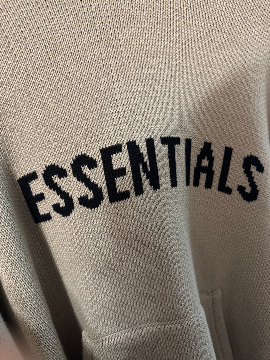 에센셜 피오갓 니트 후드 토프 타우페 L 택달린 새제품 상품이미지5