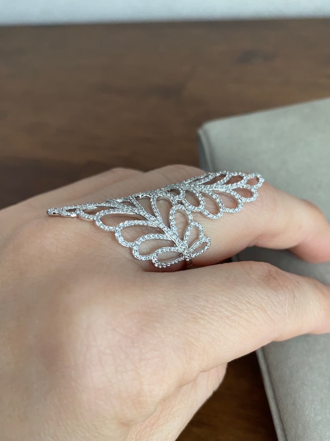 나뭇잎 모티브 실버 반지(925) 상품이미지5