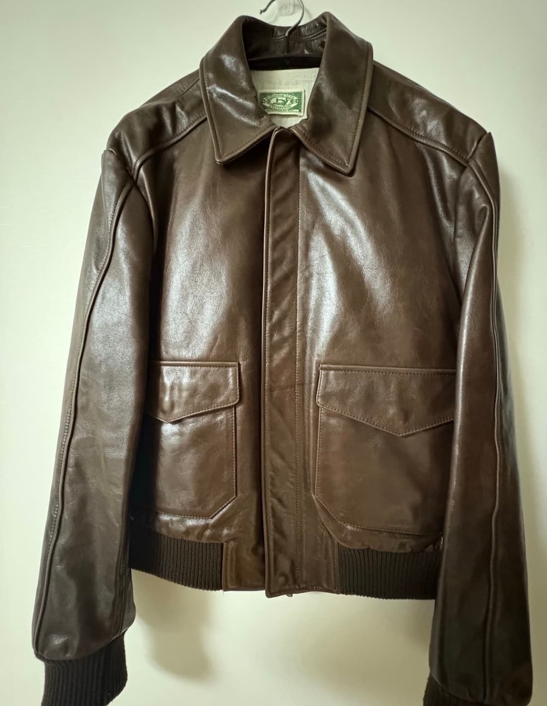 [L] stu 페인팅 레더 자켓 상품이미지2