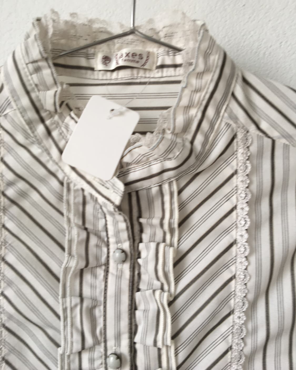 Axes femme stripe pattern high neck shir 상품이미지3