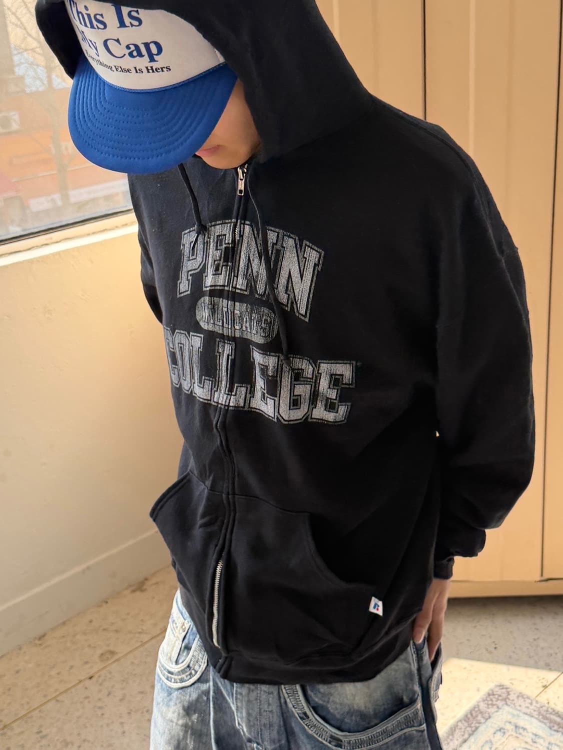 러셀 후드집업 블랙 상품이미지3