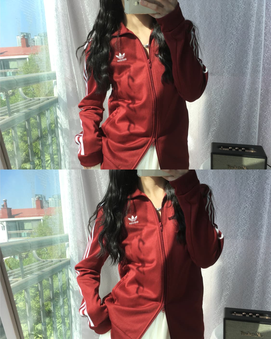 Adidas burgundy beckenbauer jersey 상품이미지2