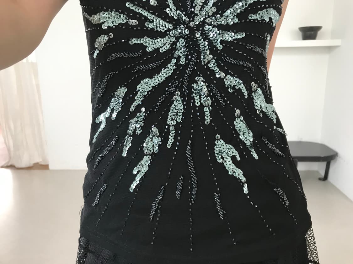 vintage beads black sleeveless 상품이미지5