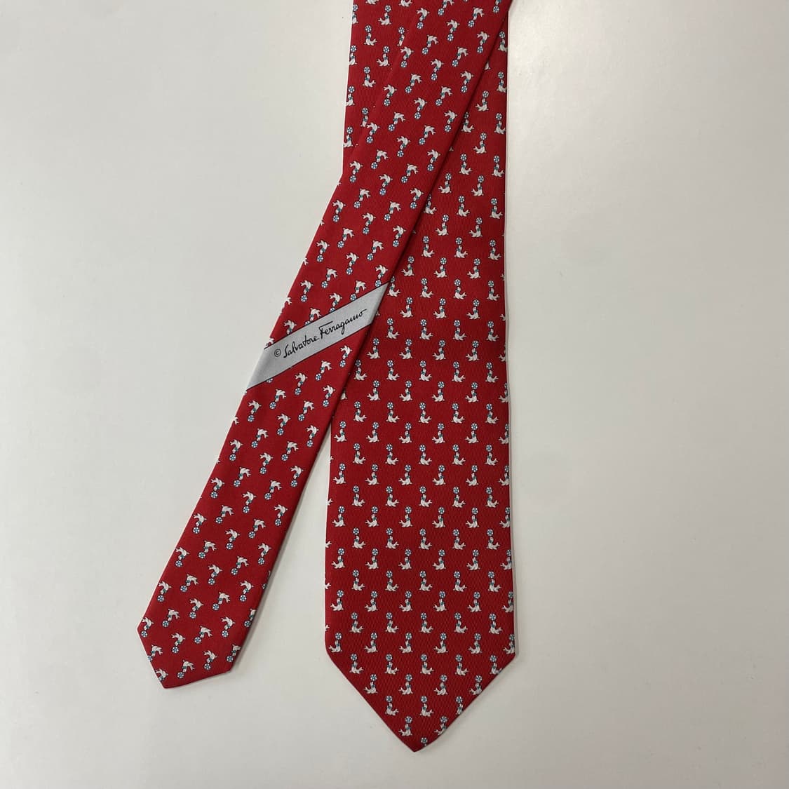 최상급 신형라벨 페레가모(Ferragamo) 명품 정품 넥타이7.7cm 상품이미지2