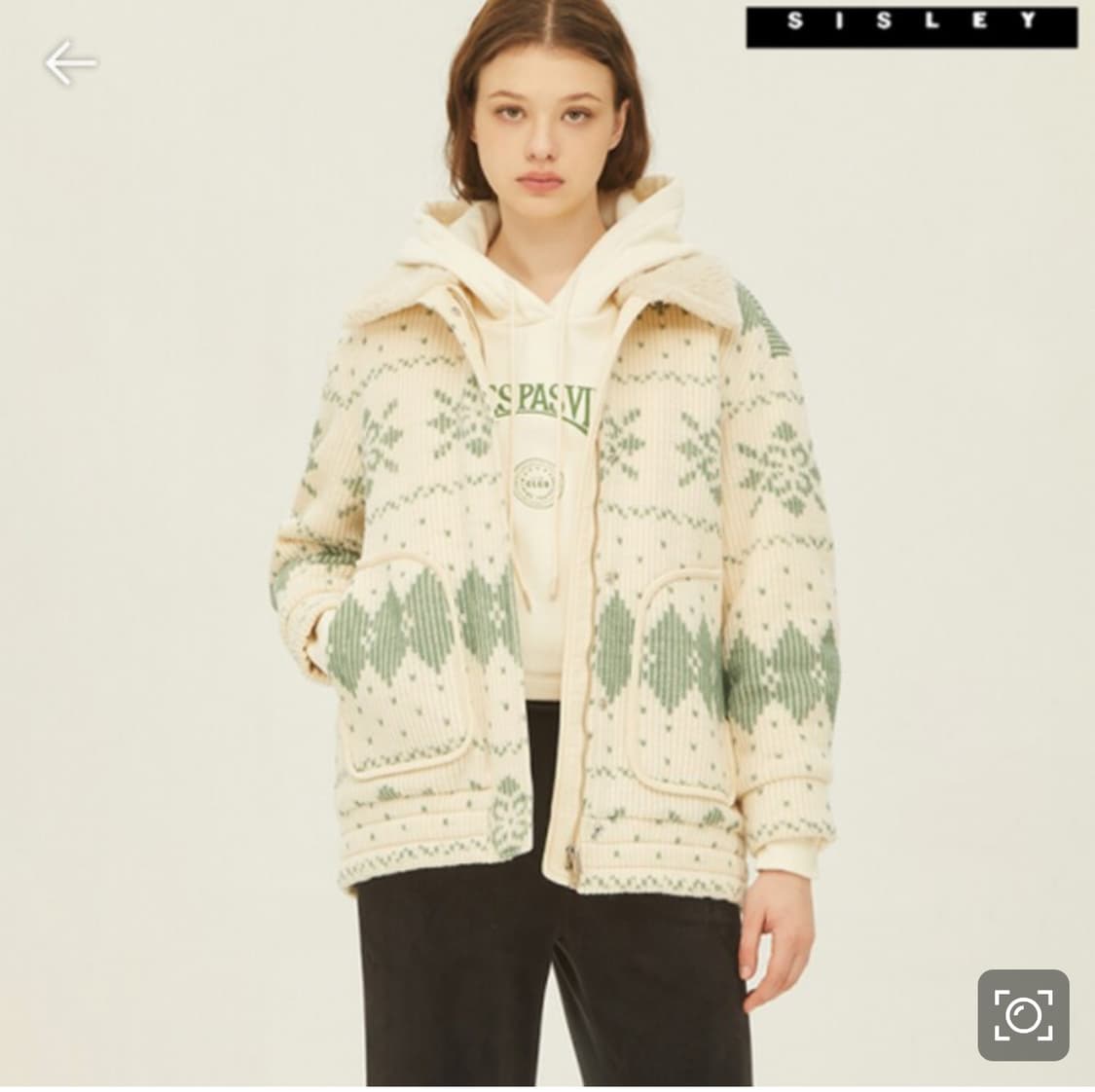 시슬리 노스텔지아 퍼카라 중기장 점퍼 (55-66) 상품이미지1