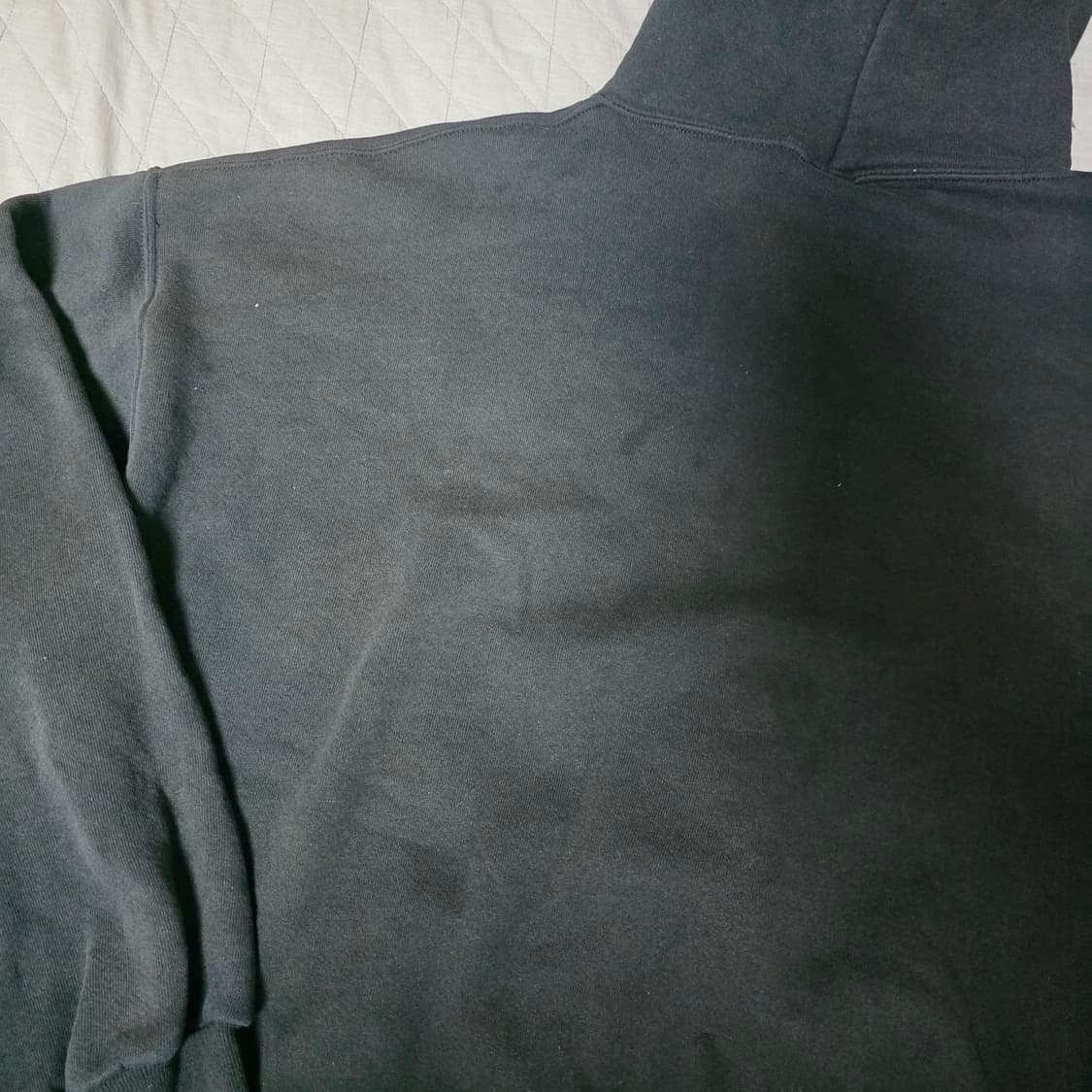 [XL] 90s 빈티지 러셀 애슬레틱 후드집업 블랙 트래쉬드 상품이미지7