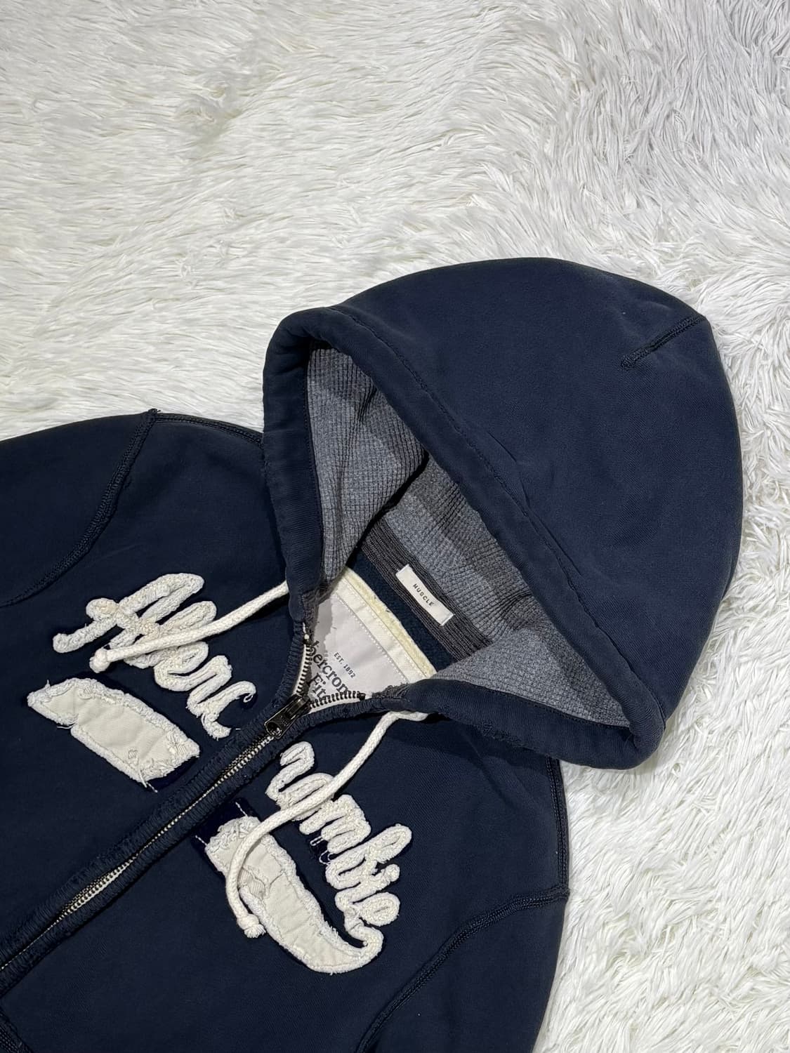 아베크롬비 빅로고 헤비스웻 후드집업 상품이미지4