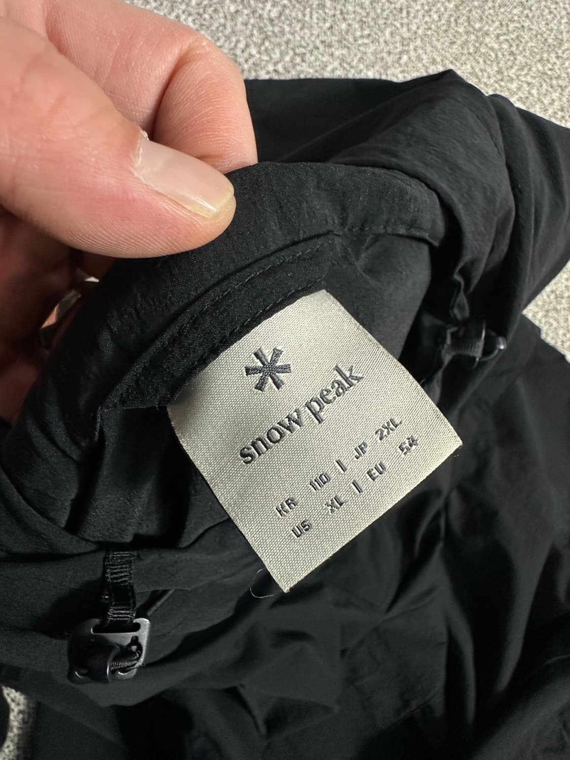 스노우피크 블랙 후드 아노락 반팔 바람막이 상품이미지4