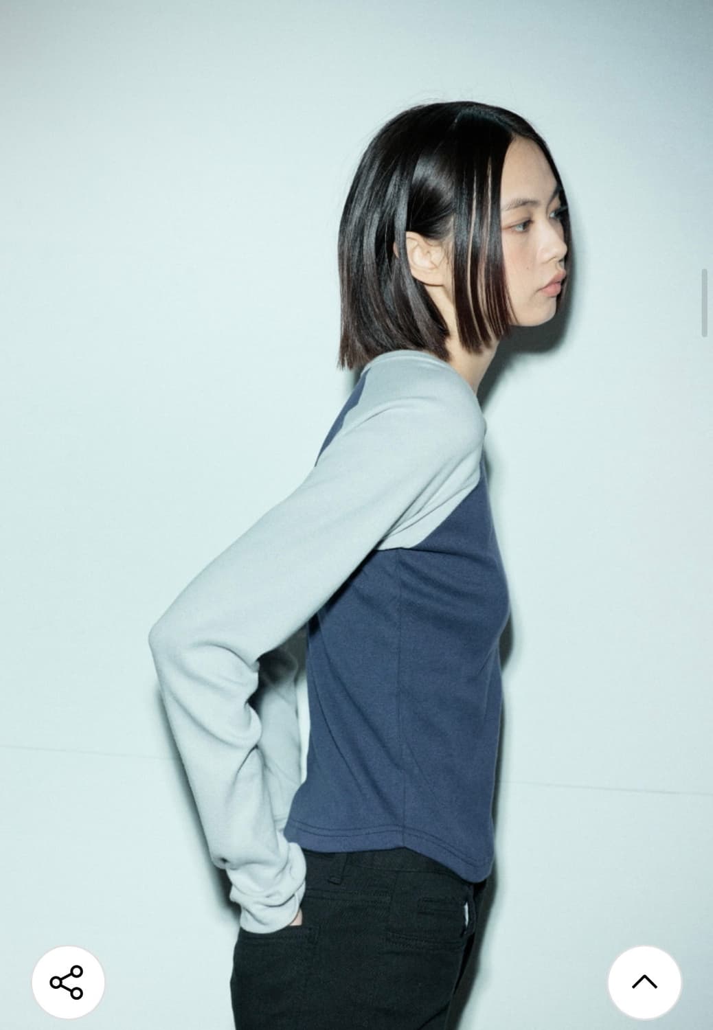 큐리티 C RAGLAN LONG SLEEVE T-SHIRT_NAVY 상품이미지4