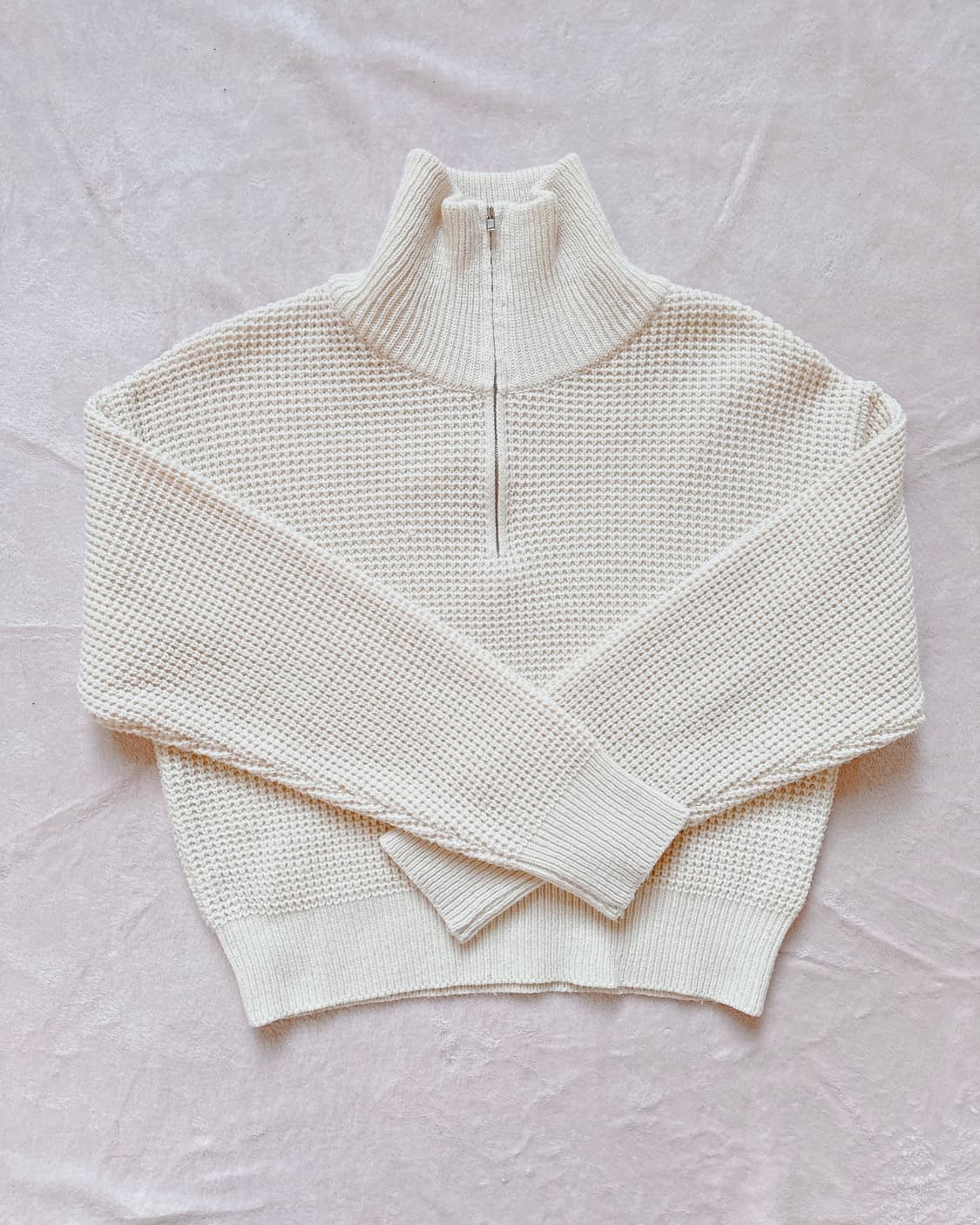 빈티지 봄 니트 반집업 상품이미지3