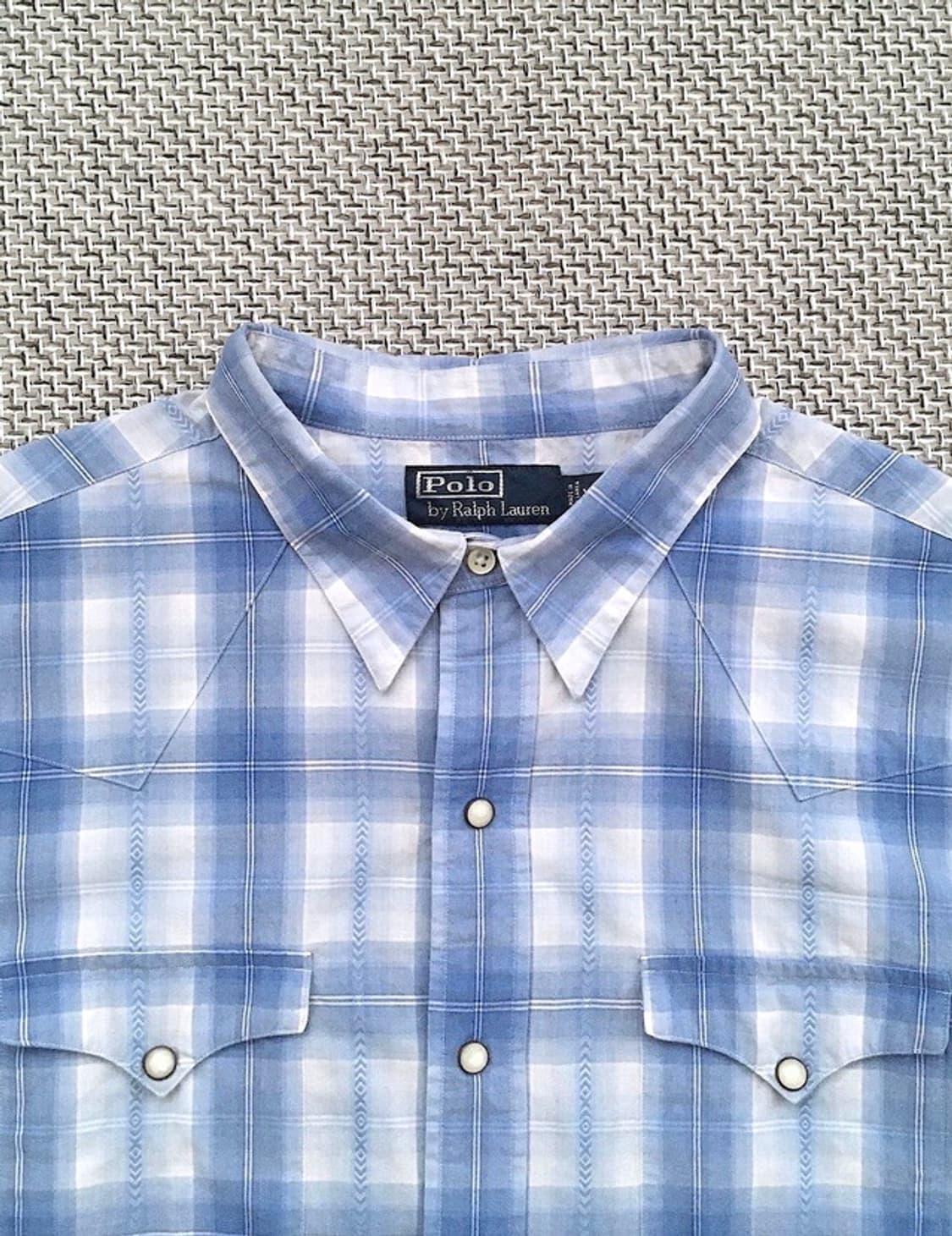 90s Plaid check Pearl snap western shirt 상품이미지1