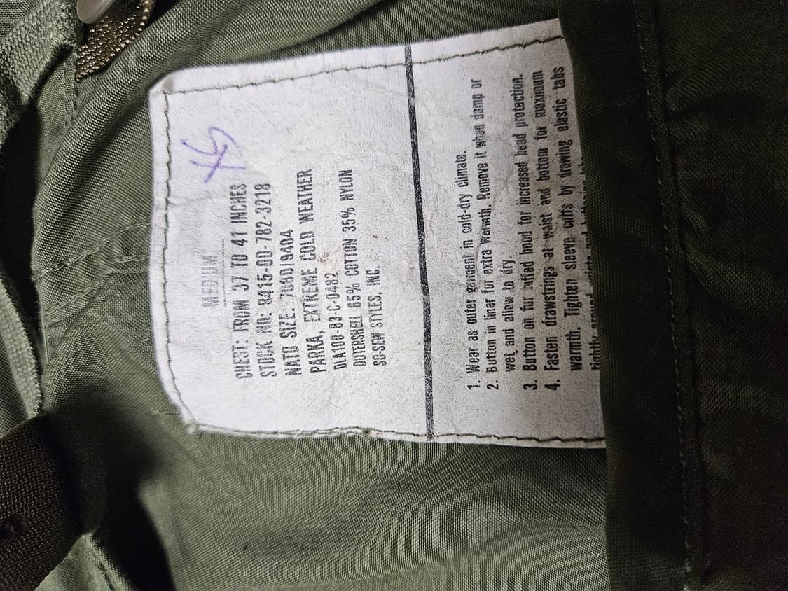 Og m65 피쉬테일 파카 일명 개파카 M 사이즈 상품이미지6