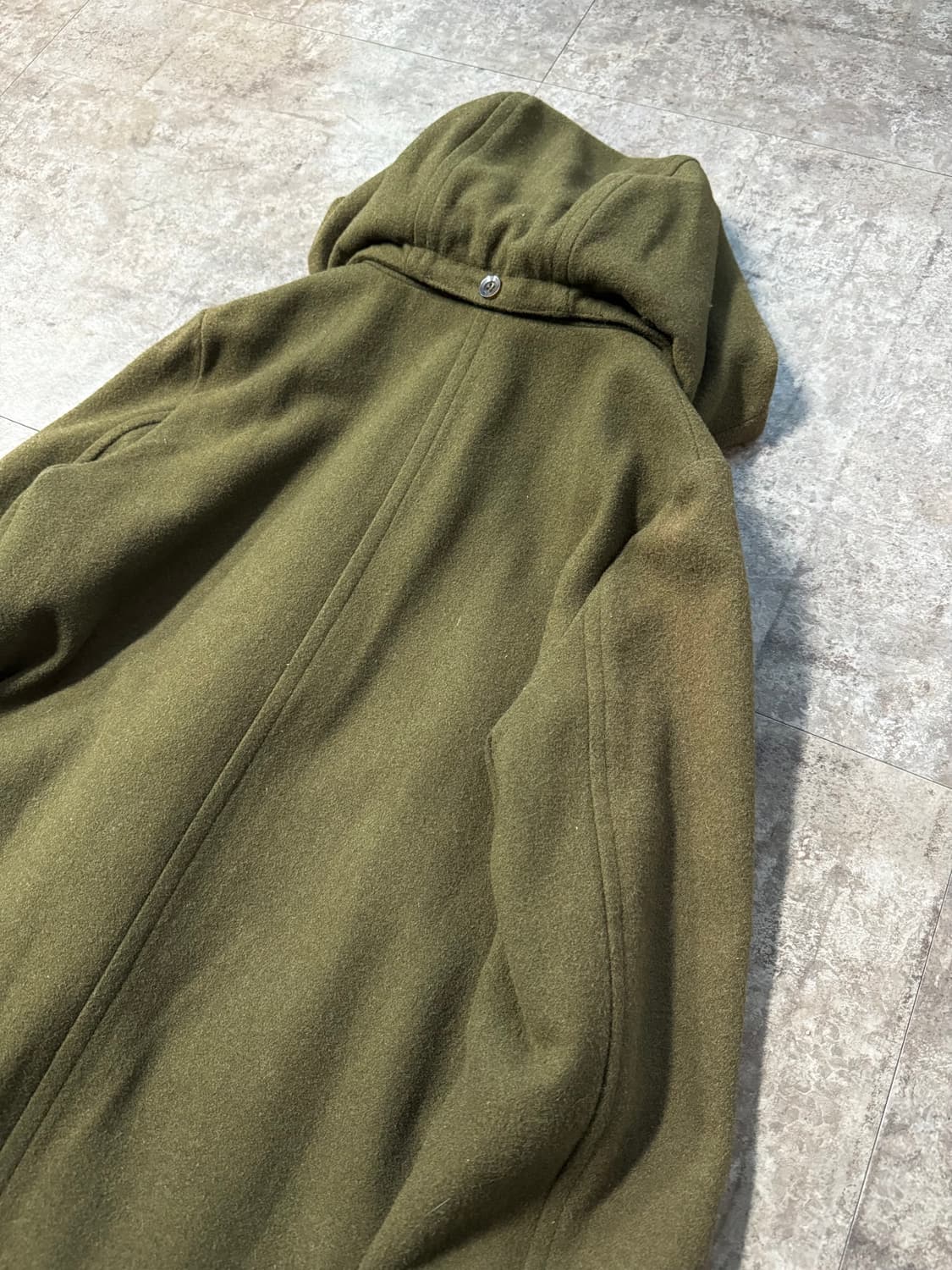 울 혼방 더블 버튼 후디드 코트 상품이미지10