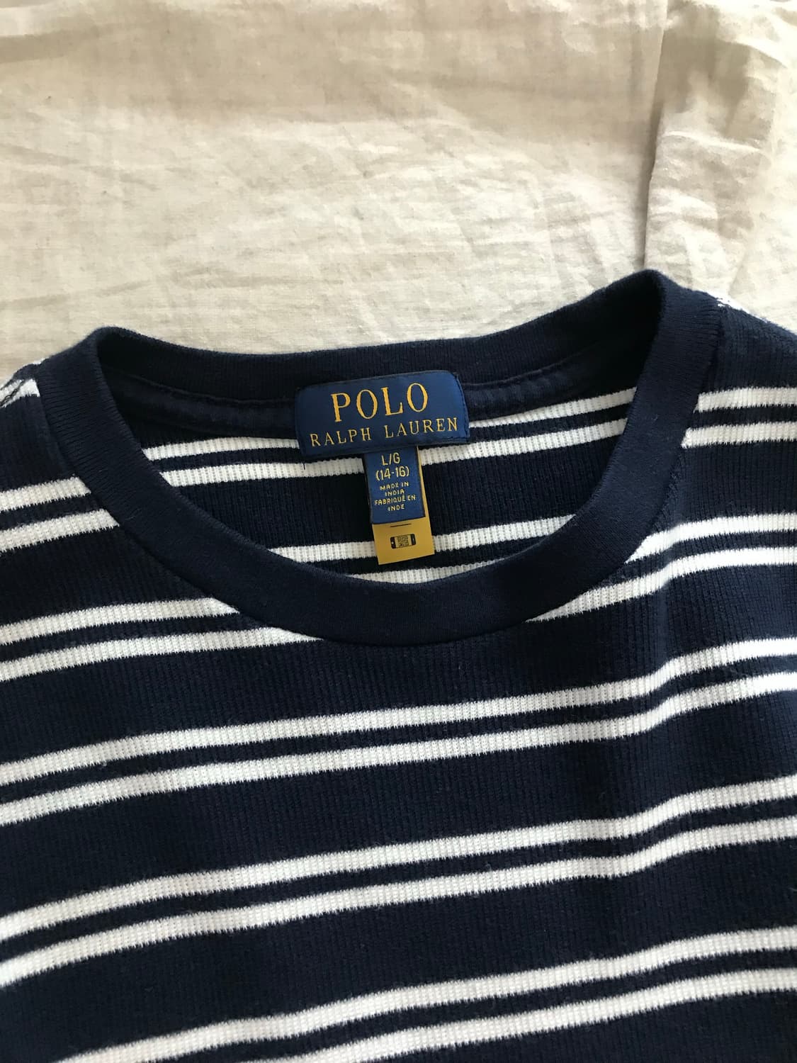 폴로 랄프로렌 QR코드택 포니로고 스트라이프 롱슬리브티  상품이미지7