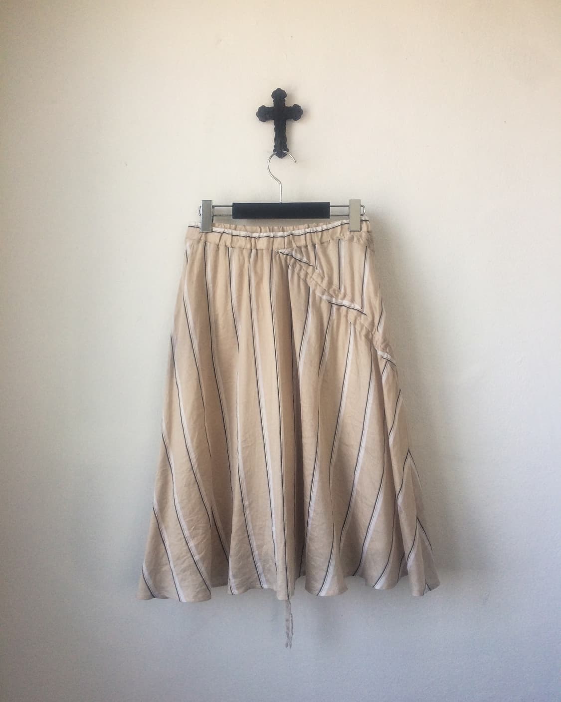 Shirring point stripe pattern skirt 상품이미지4