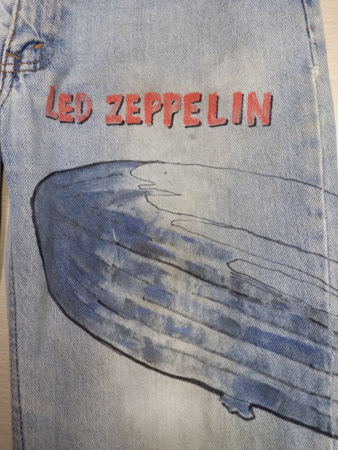 33 93's 리바이스515-0217 일자진 연청 커스텀 33-447 상품이미지6