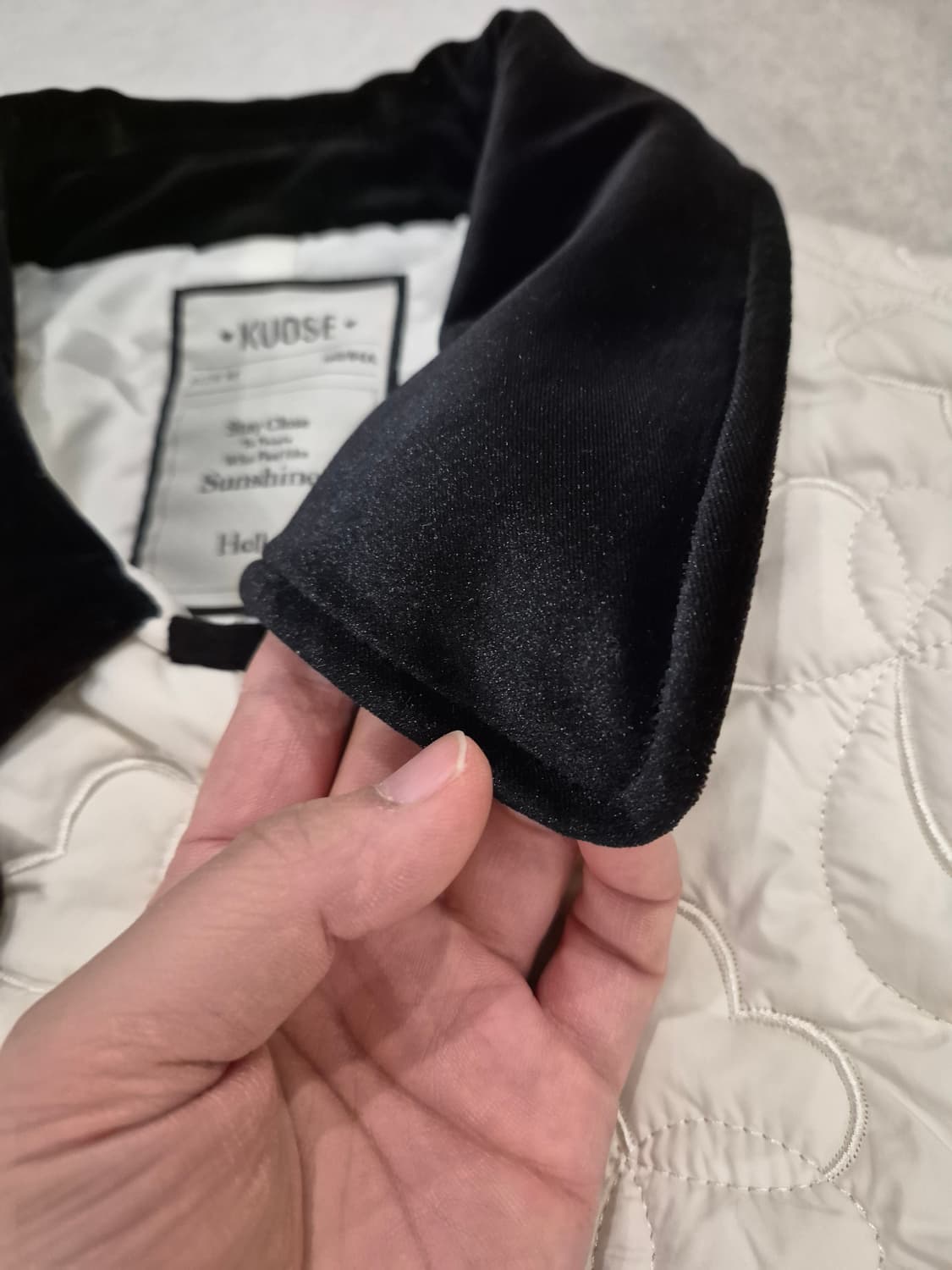 쿠오세 벨벳카라 퀄팅자켓 상품이미지6