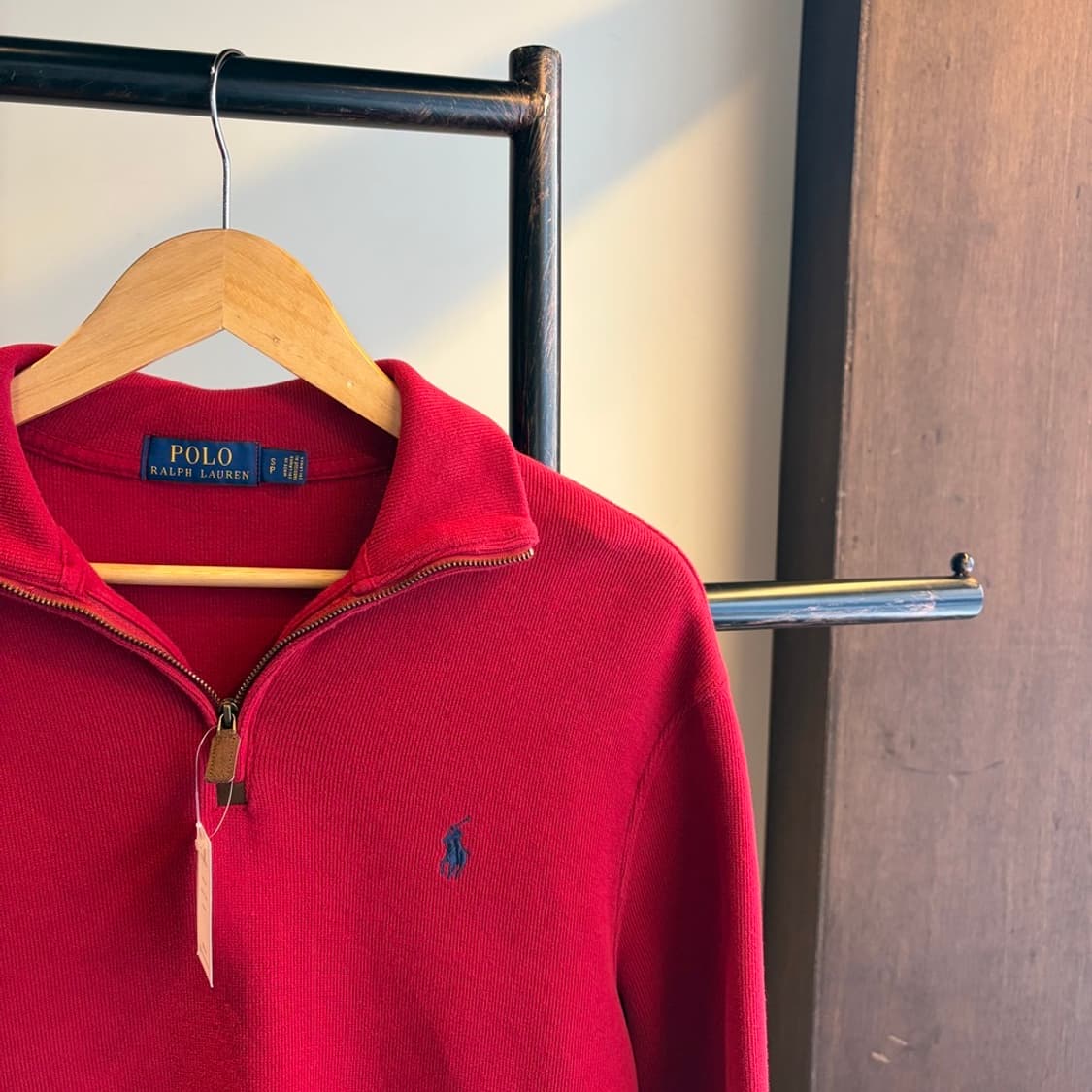 15760 - 폴로 랄프로렌 레드 반집업 니트 상품이미지3