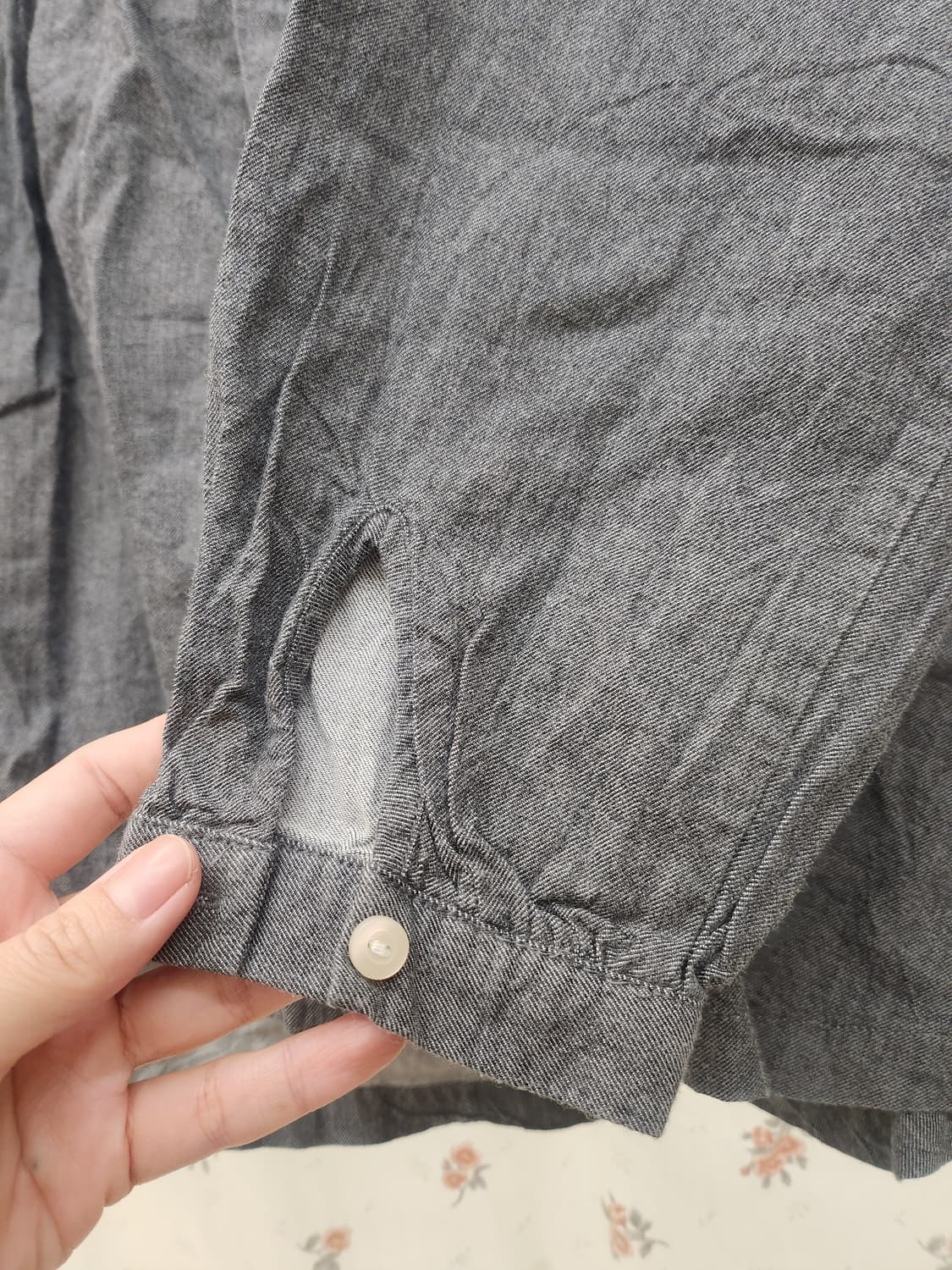 (지구샵) 회색 면블라우스 (무료나눔가능) 상품이미지2