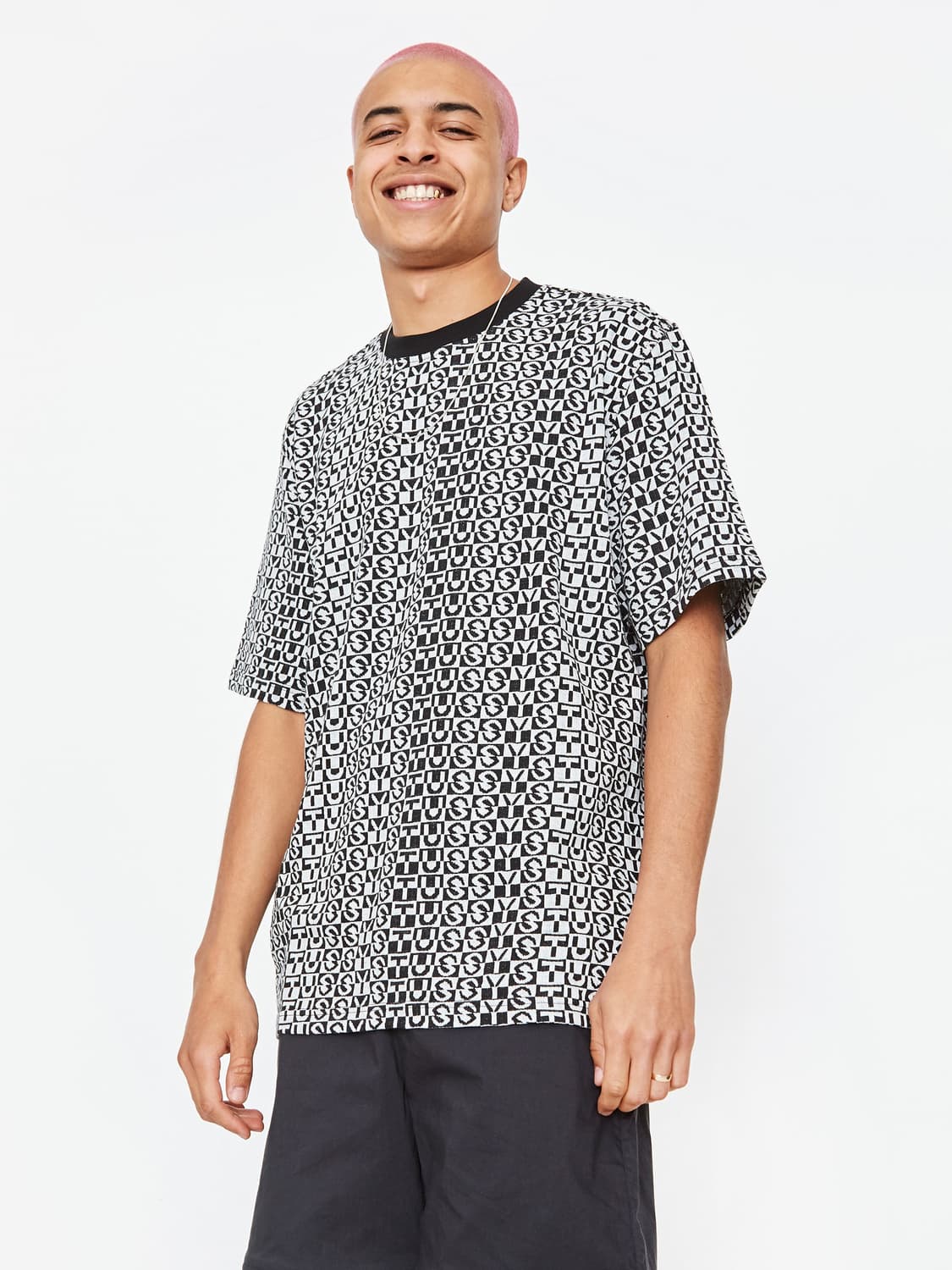 스투시 20SS 체크 크루 티셔츠 상품이미지2