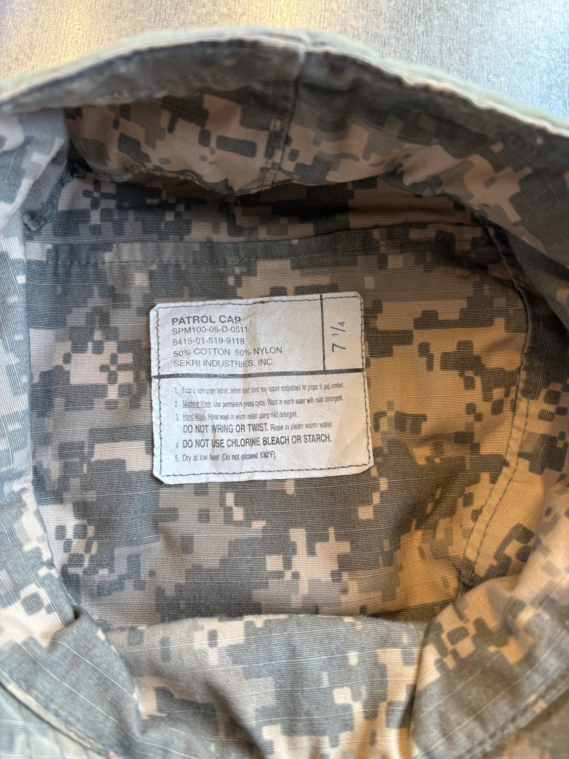 오리지널 미군 ACU 패트롤 캡 상품이미지6