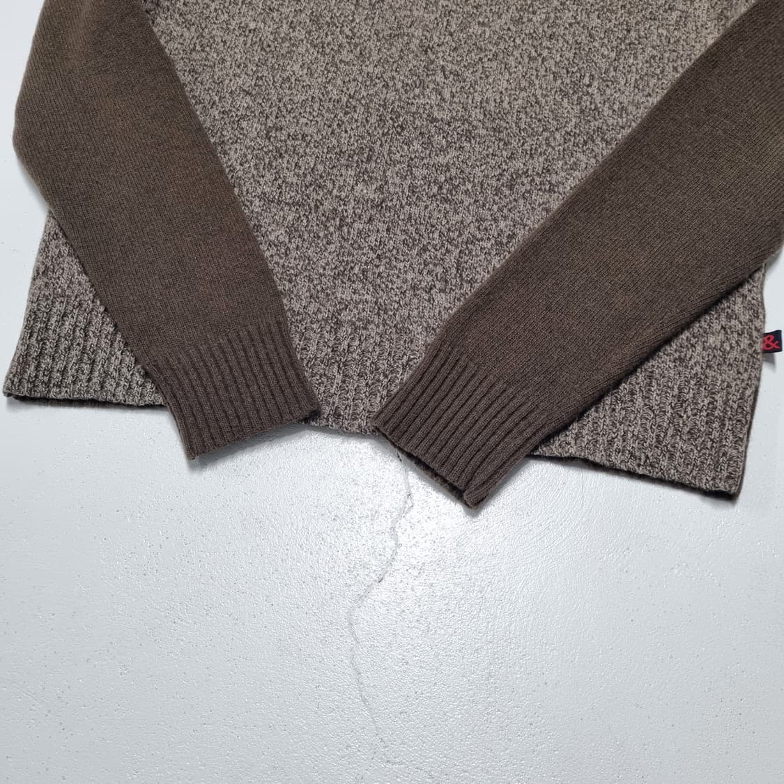 빈티지 DOLCE & GABBANA 투톤 V넥 니트 - 48 상품이미지5