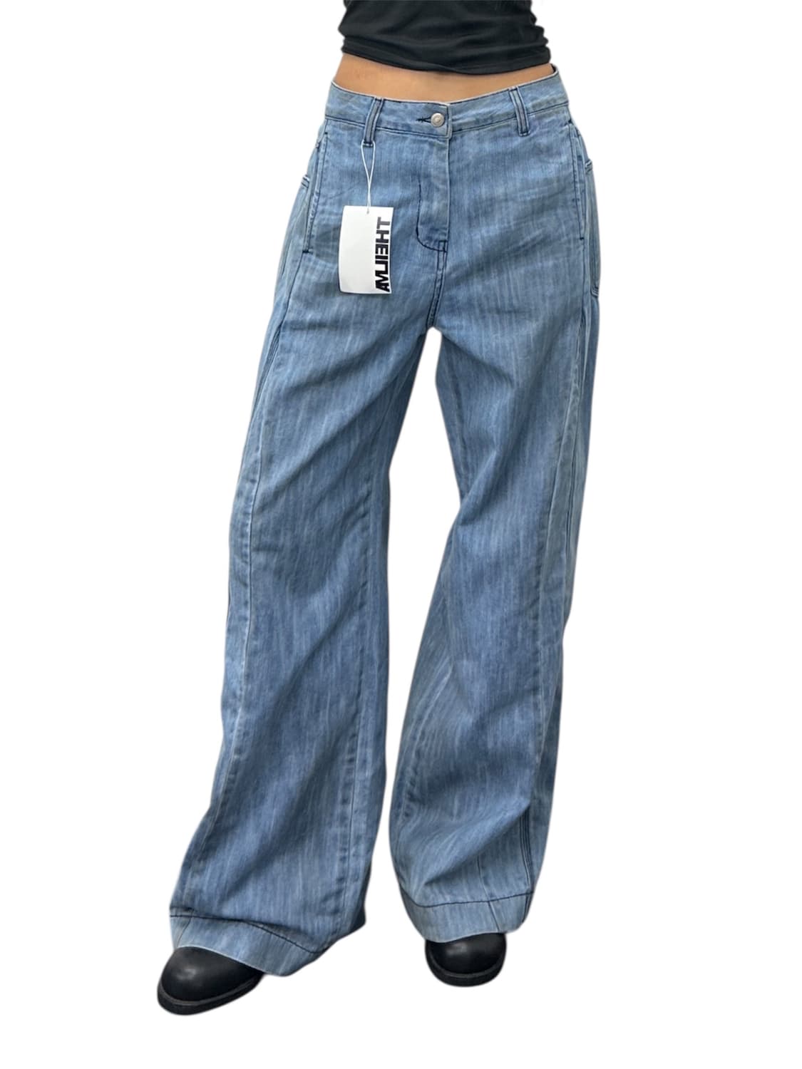 새상품)더일마 와이드 워싱 데님 s 상품이미지1