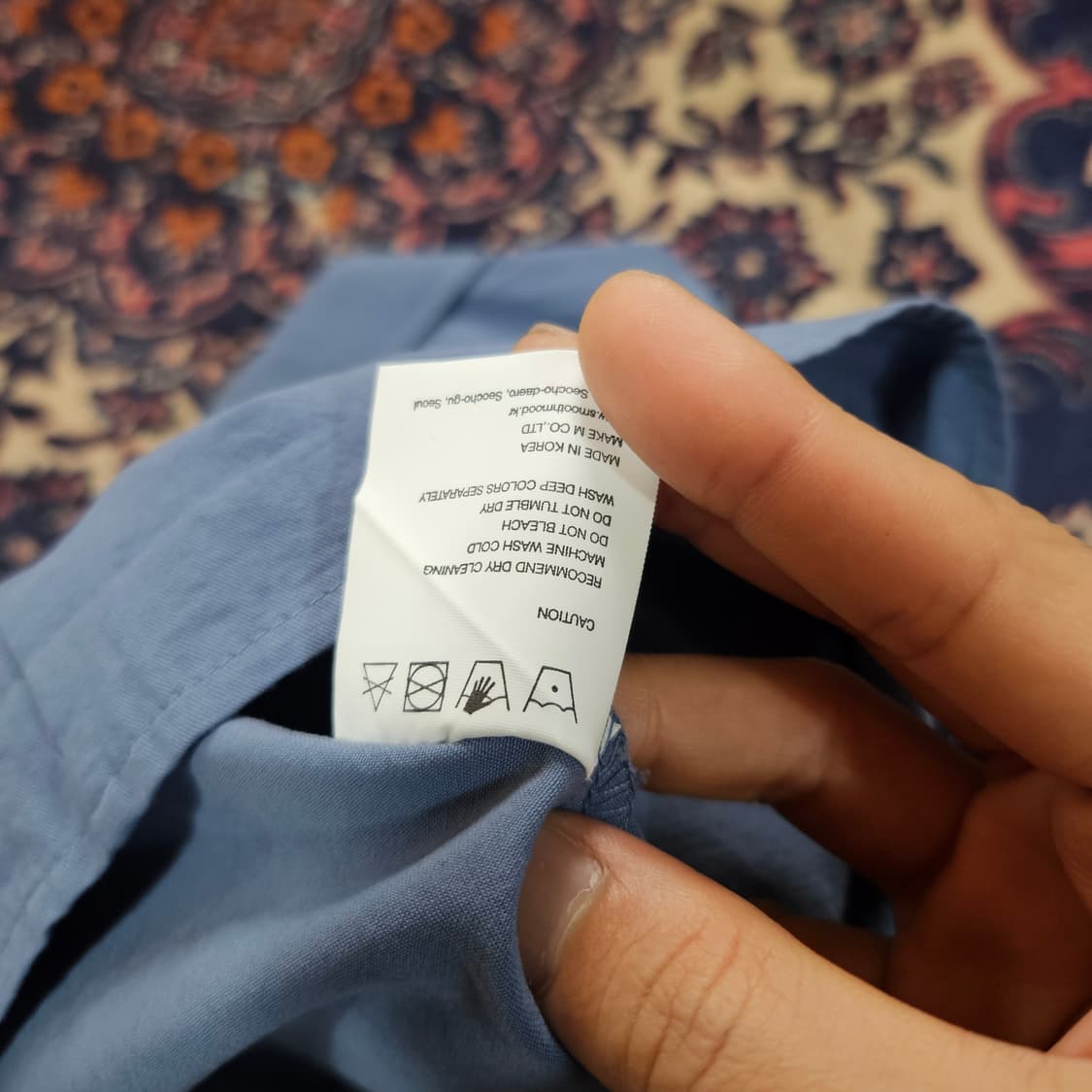 스무스무드 24ss 블루 슬리브리스 셔츠 Free 상품이미지6