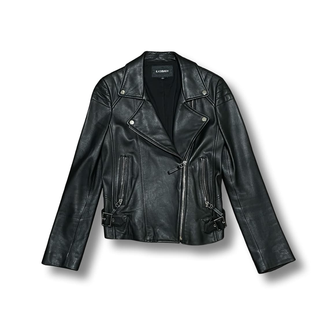 [55] KASIBADY 빈티지 양가죽 라이더 자켓 블랙 상품이미지1