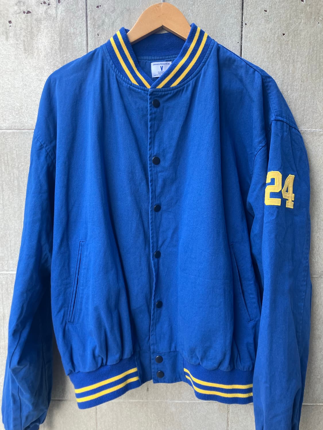 롱바케이션 롱바케 바시티 자켓 블루 V 상품이미지2