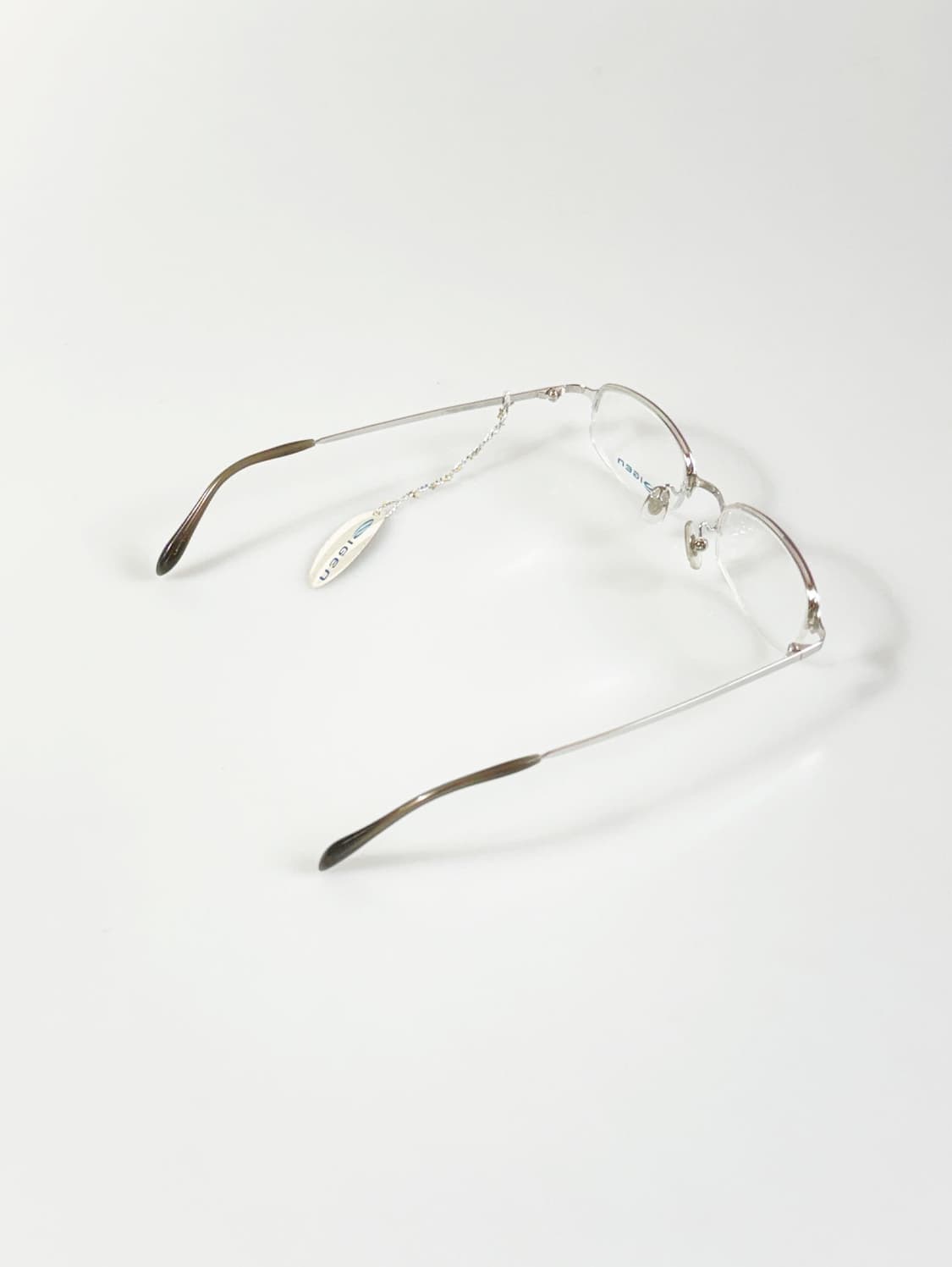 IGEN 반무테 스퀘어 실버 메탈 프레임 빈티지 안경 상품이미지4