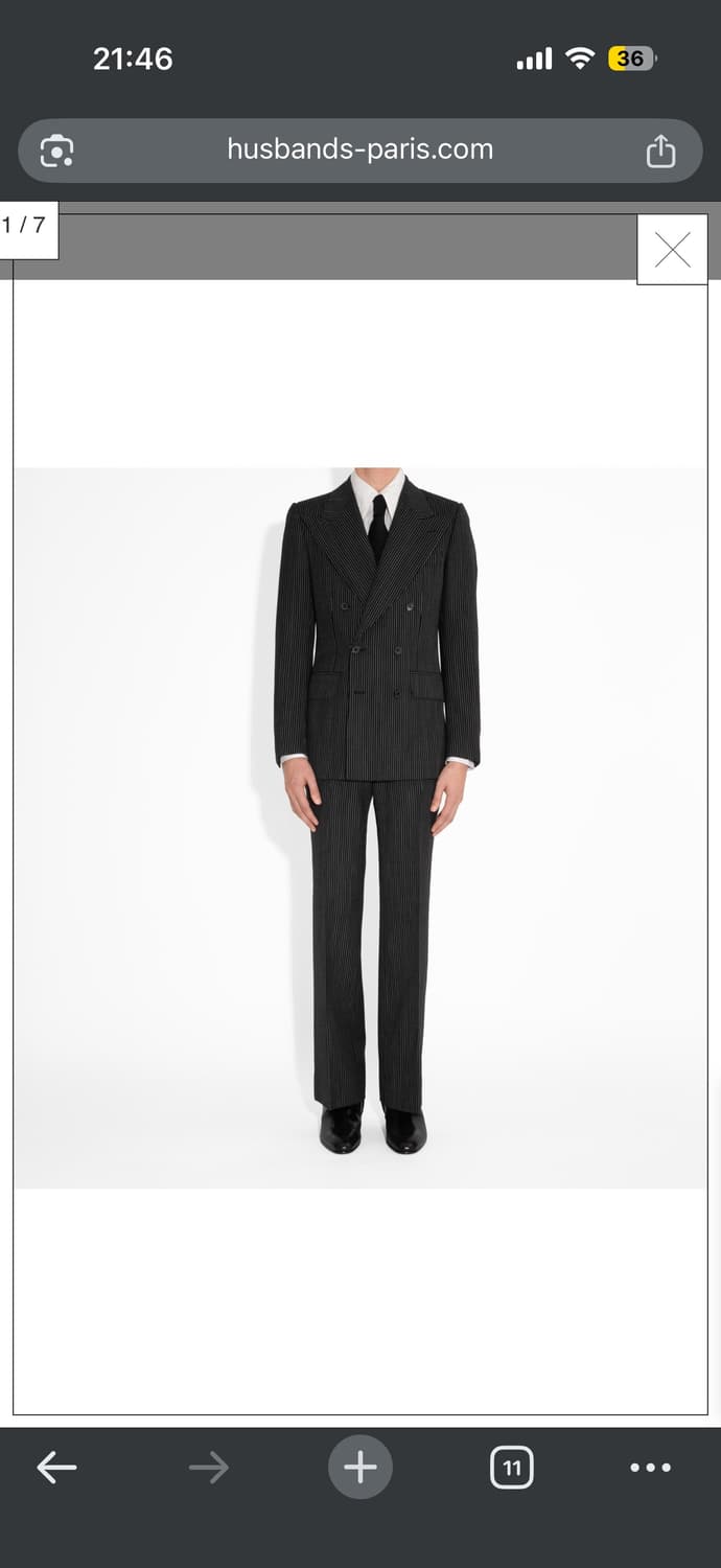 Husbands paris 허즈밴드파리 더블브레스트 pinstripe수트 상품이미지3