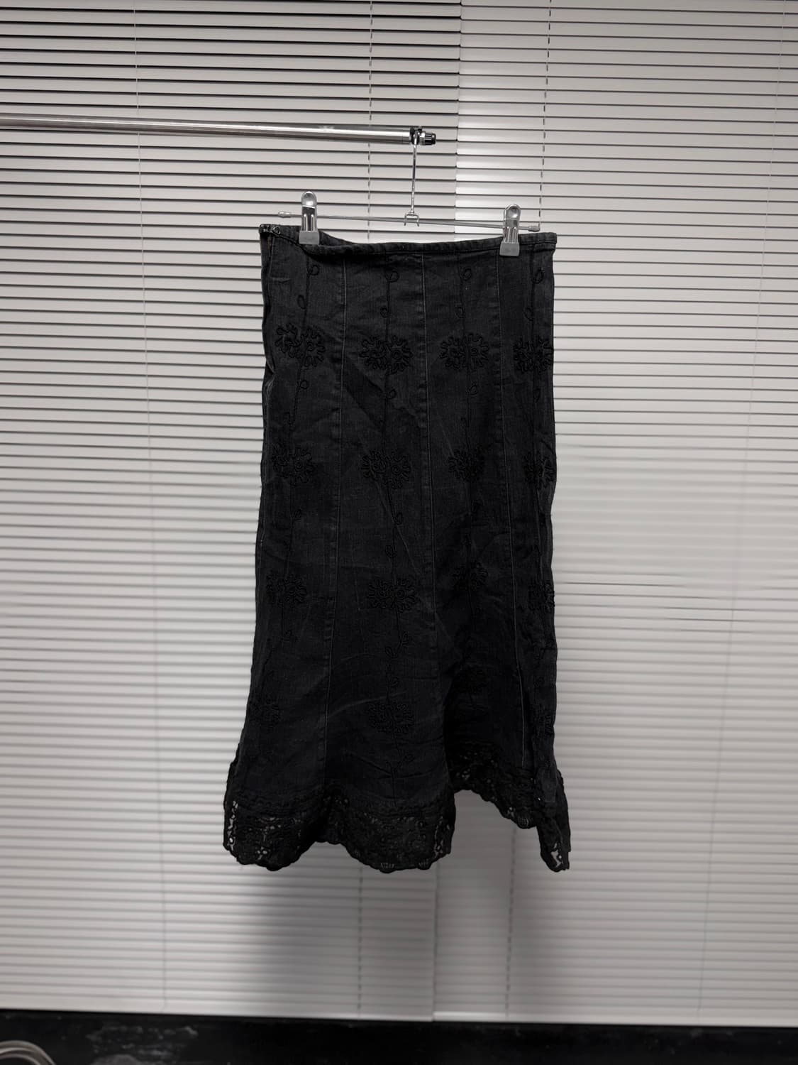 빈티지 자수 데님 스커트 상품이미지4