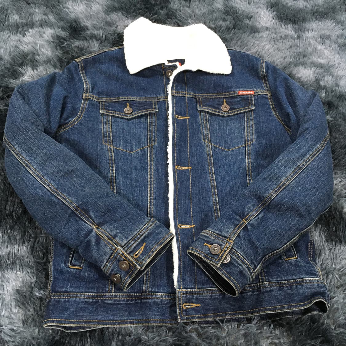 투티/0295 디키즈 쉐르파 데님 퍼 자켓 청 자켓 유니섹스 상품이미지2