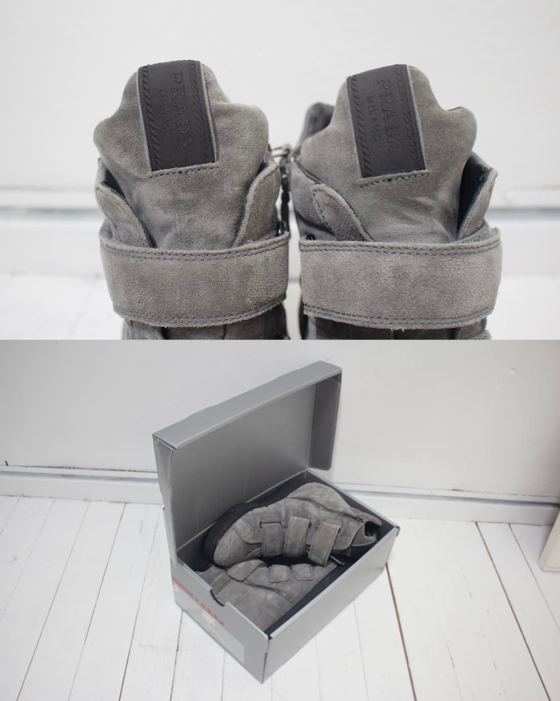 프라다 스니커즈 prada suede strap high sneakers 상품이미지8