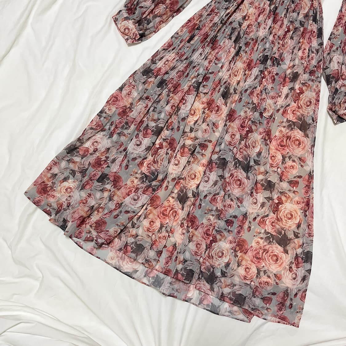 새상품+중고 ) 임블리 로즈플리츠 롱원피스 상품이미지7