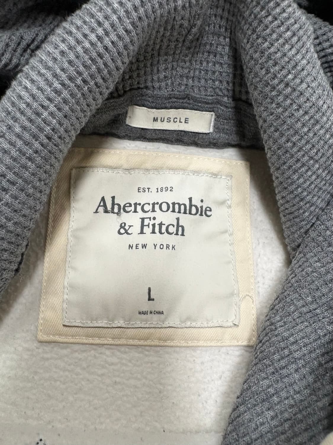 아베크롬비 후드티 화이트 L 상품이미지2