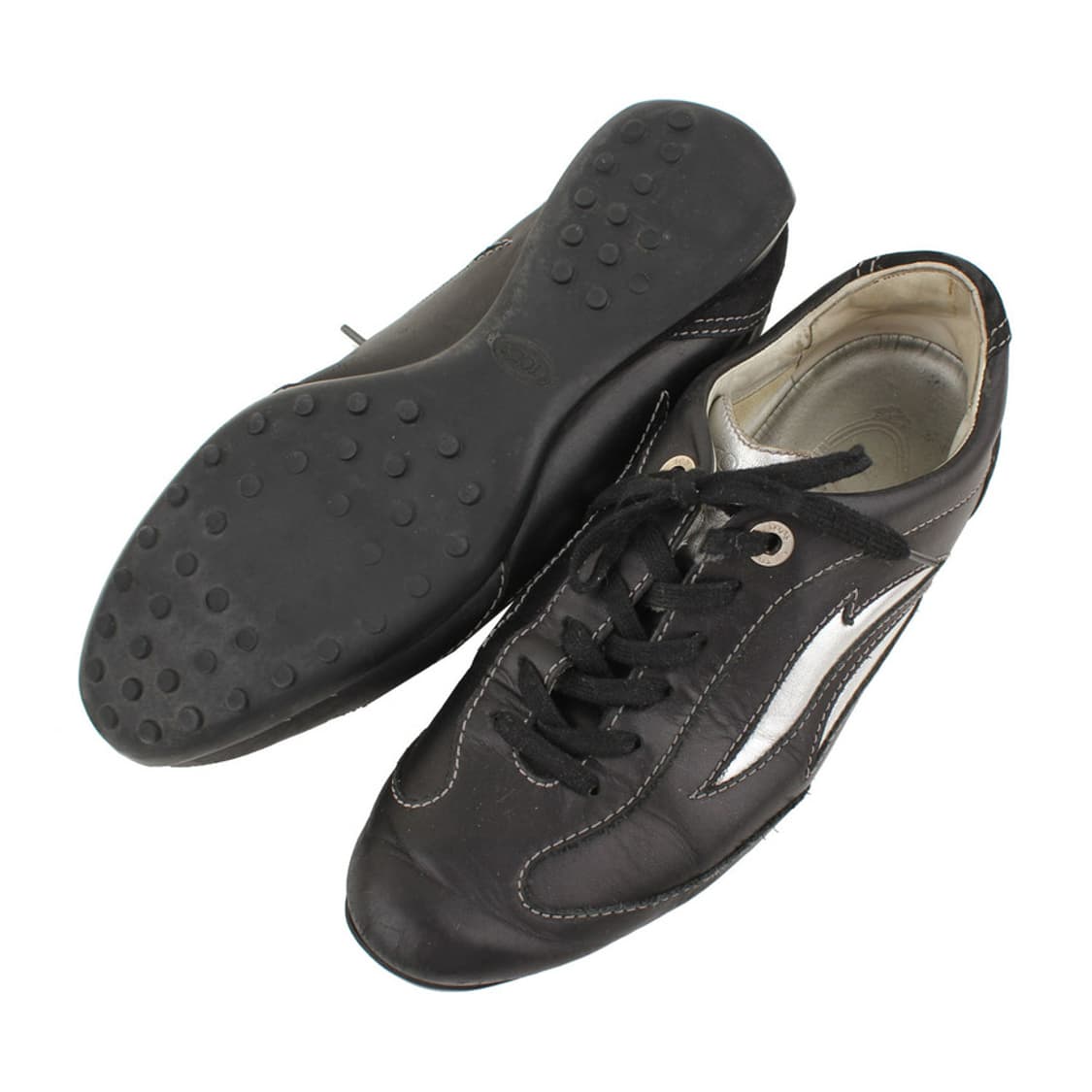 토즈 블랙 실버 스티치 스니커즈 37 상품이미지4