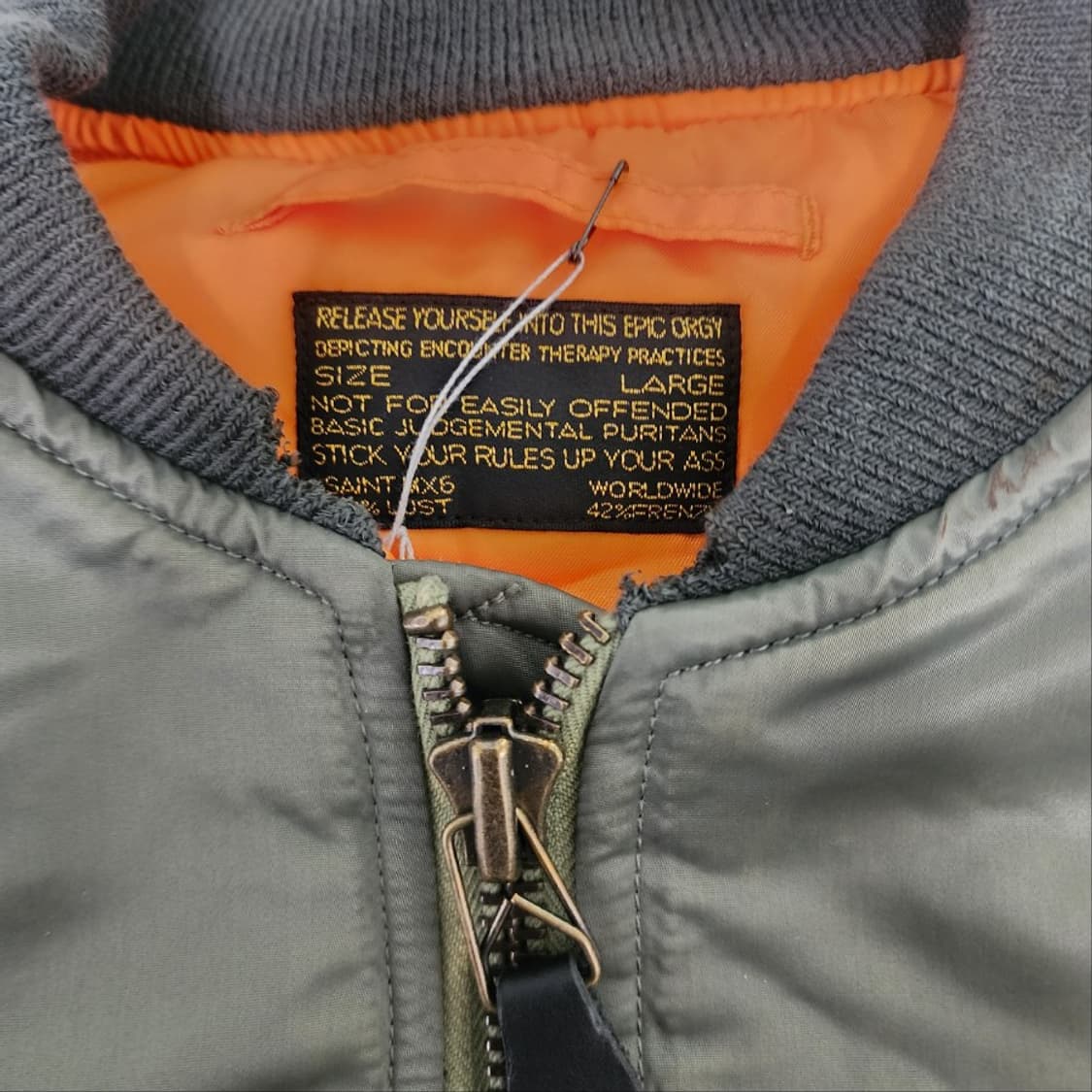 [L] 세인트미카엘 24AW MA-1 봄버 데미지 자켓 상품이미지6