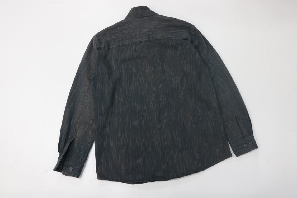 레노마 빈티지 차콜 스트라이프 하프 집업 셔츠 상품이미지7