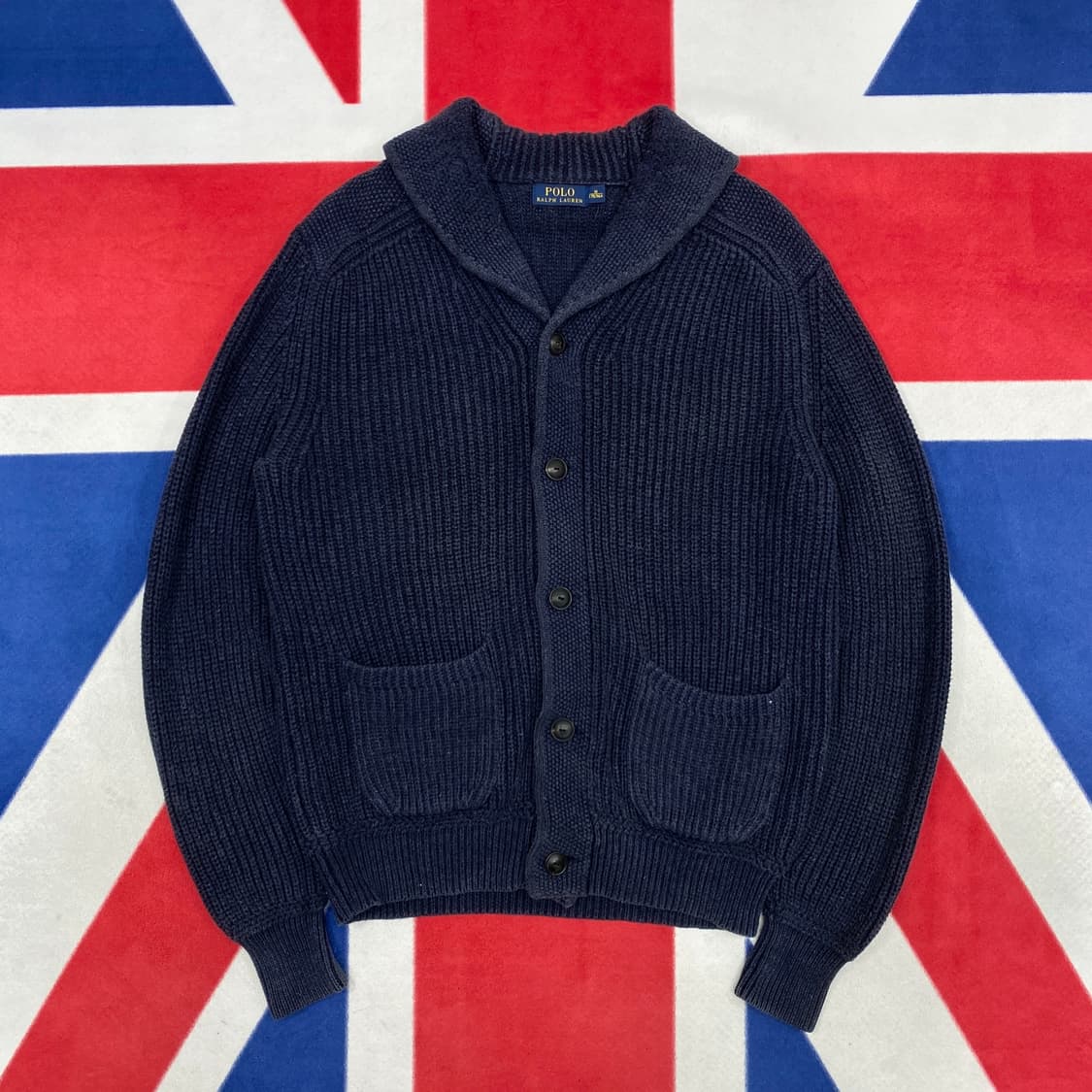 폴로 숄카라 가디건 M  상품이미지1