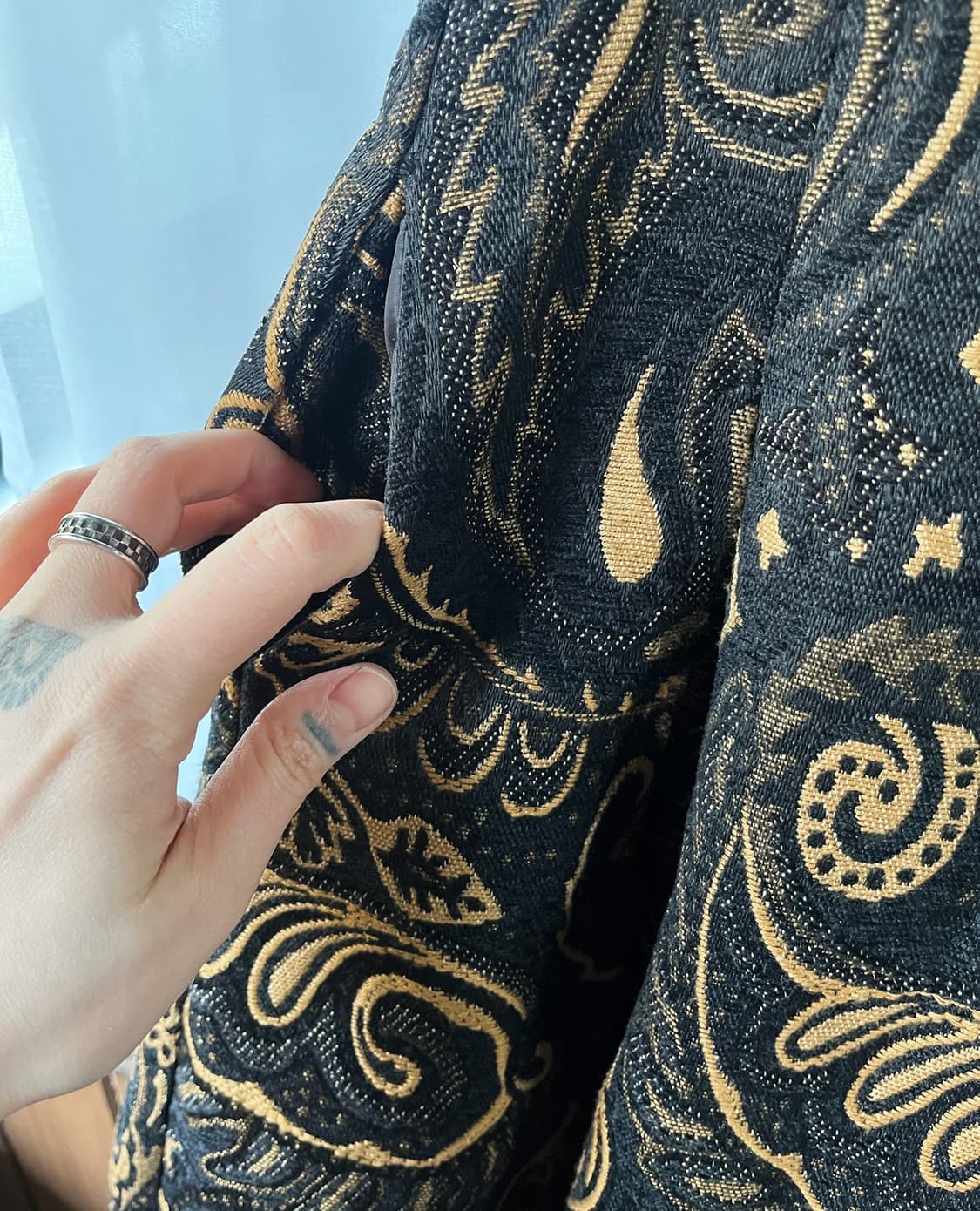 FRENCH FAVE paisley jacquard flare skirt 상품이미지6