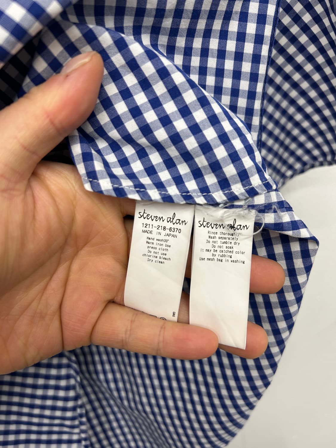 Steven Alan 깅엄 체크 셔츠 상품이미지5