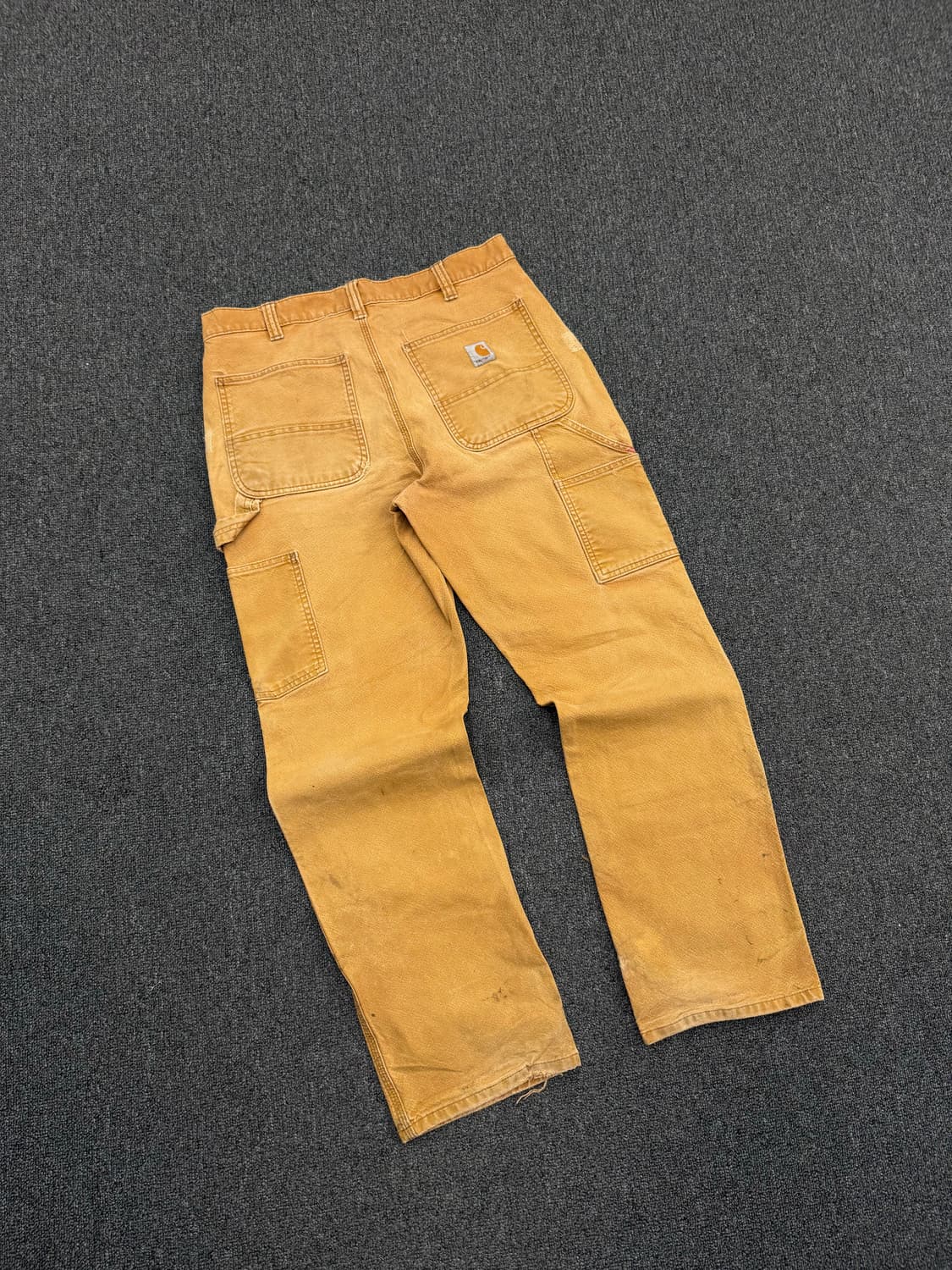 칼하트 빈티지 베이지 더블니 워크팬츠 상품이미지5