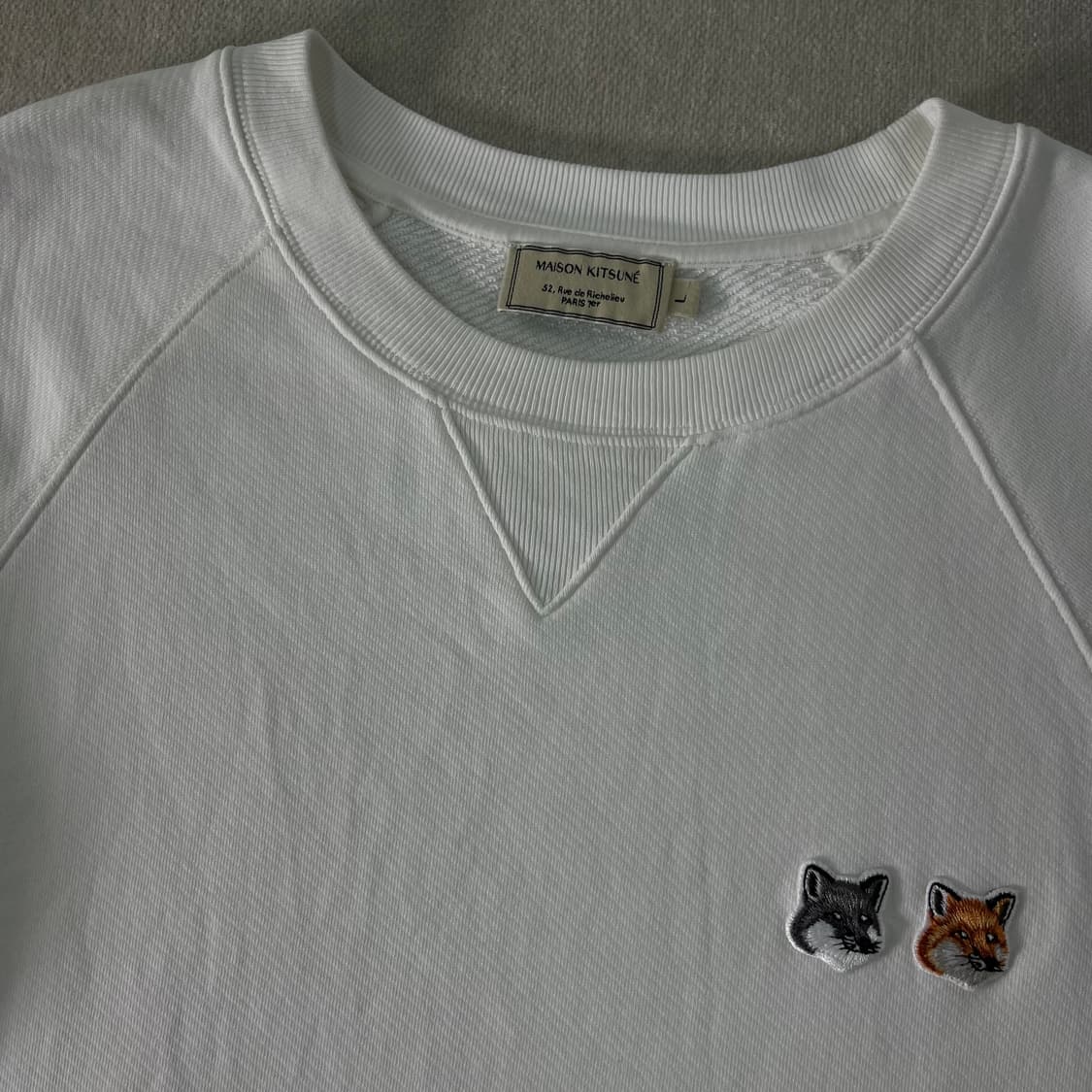 105 메종키츠네 투폭스 화이트 맨투맨 상품이미지2