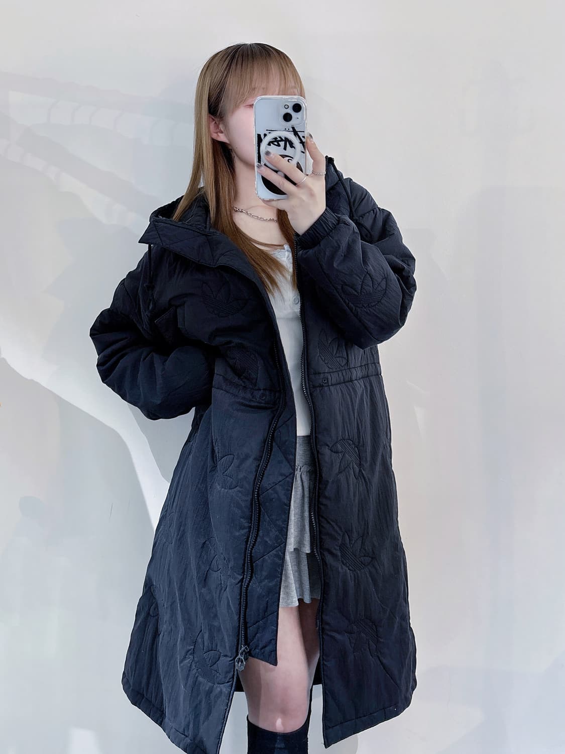 아디다스 모노그램 투웨이 롱 퀄팅자켓 상품이미지1