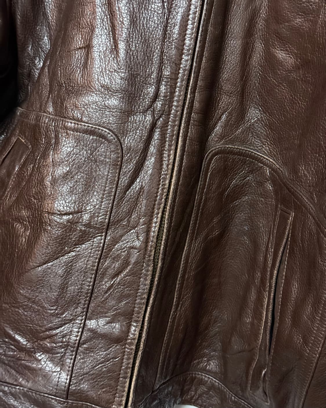 00‘s Structure 레더 봄버 자켓 L 상품이미지3